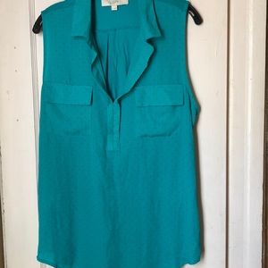 Loft Green sleeveless blouse